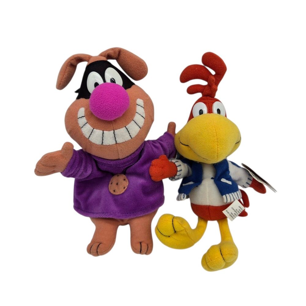 Vtg 1998 General Mills Breakfast Pals Plush Sonny & Chip Cereal Mascot Tags